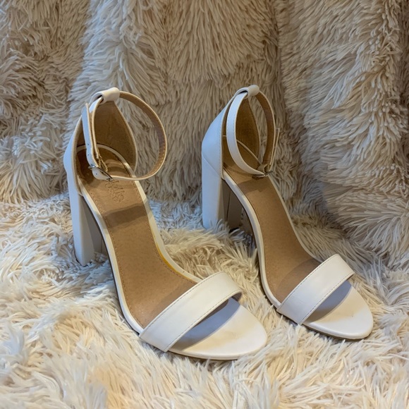 Charlotte Russe Shoes - White Charlotte Russe thick heels